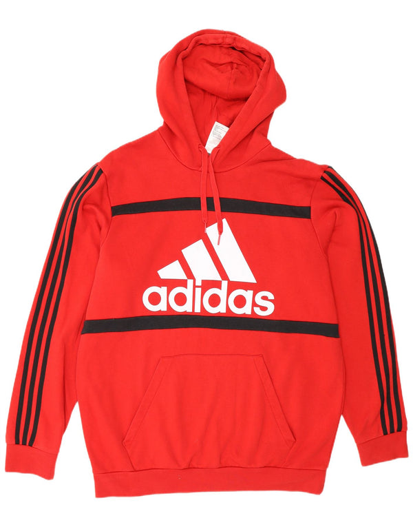 Adidas Herren Graphic Hoodie Pullover XL Rot Baumwolle