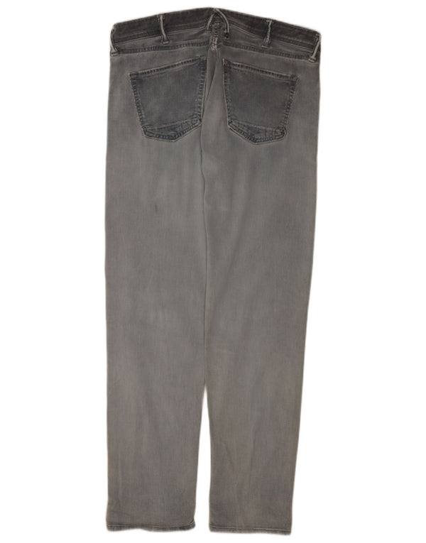 Cycle Damen Slim Jeans W33 L30 Graue Baumwolle