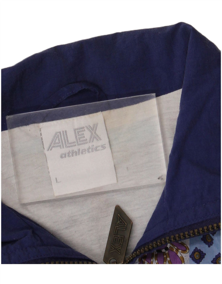Alex Athletics Herren-Trainingsanzug-Top-Jacke, groß, marineblau, geometrisch