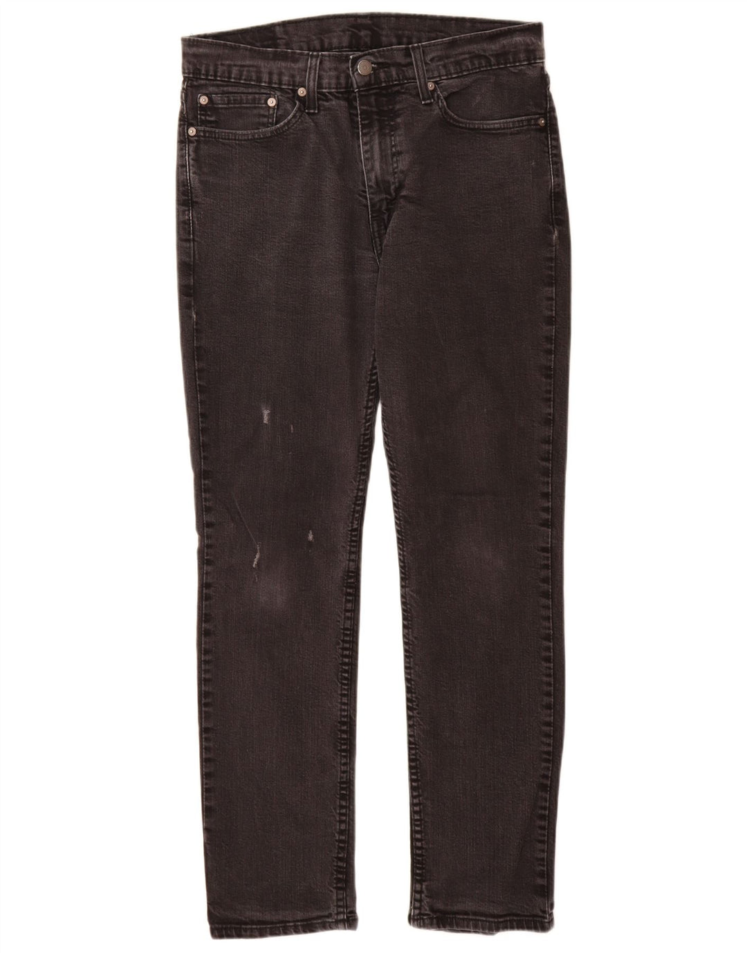 Levi's Herren 511 Distressed Slim Jeans W34 L32 Schwarze Baumwolle