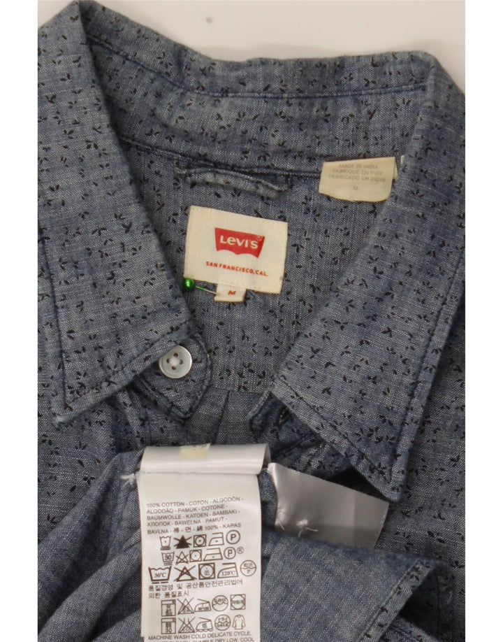 Levi's Herrenhemd aus mittelblau gefleckter Baumwolle