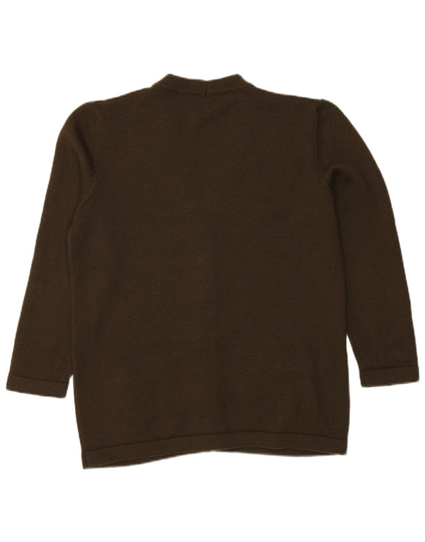 LUISA SPAGNOLI Damen Strickjacke UK 18 XL Khaki Wolle