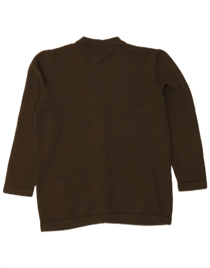 LUISA SPAGNOLI Damen Strickjacke UK 18 XL Khaki Wolle