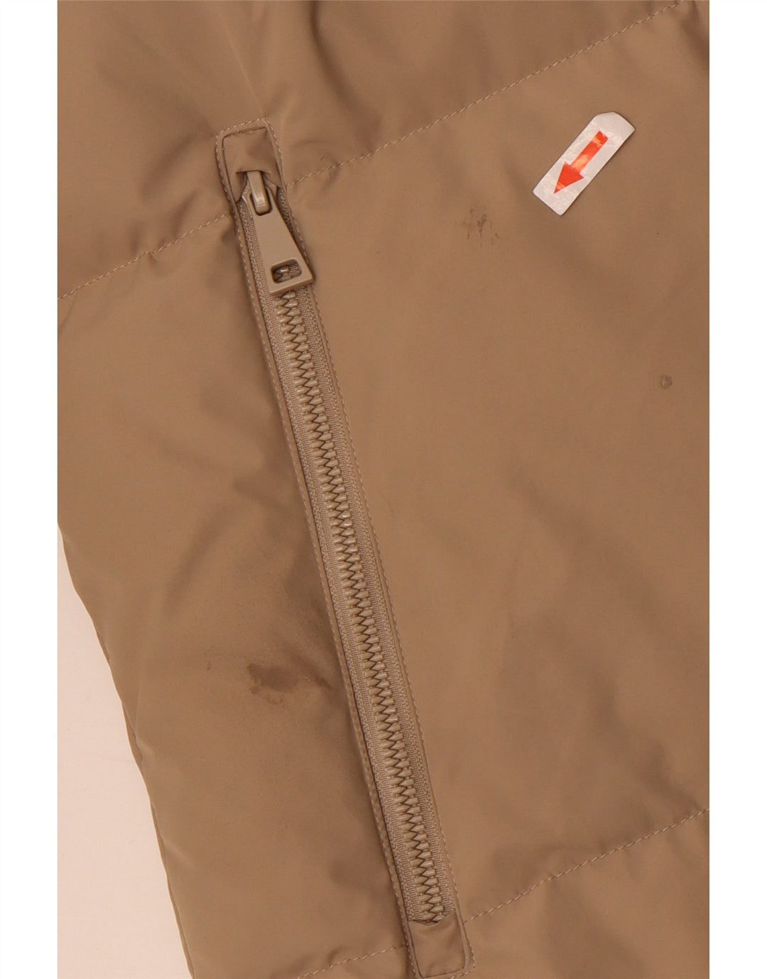 Massimo Dutti Damen-Kapuzen-Übergröße, wattierte Jacke, UK 6, XS, Beige, Polyester