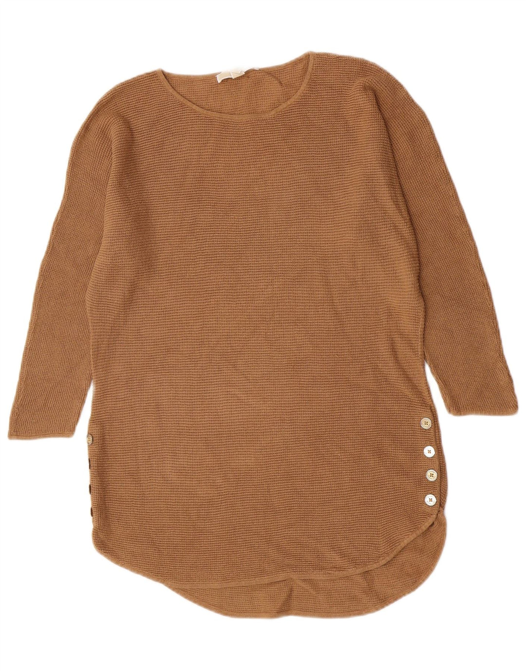 Michael Kors Damen-Pullover mit U-Boot-Ausschnitt, Gr. 14, Mittelbeige