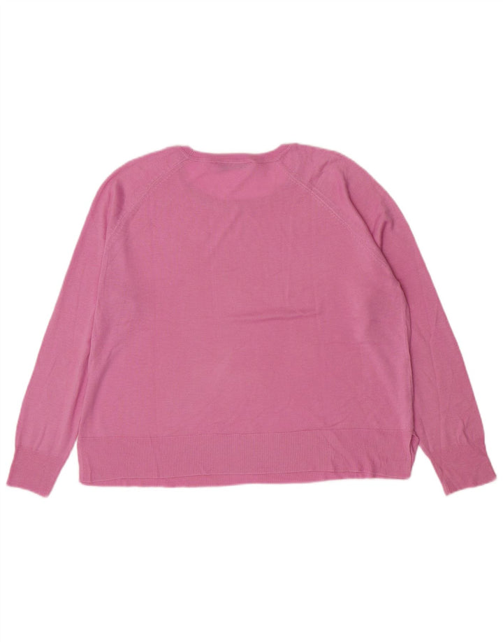 Zara Damen-Pullover mit U-Boot-Ausschnitt, Gr. 14, Mittelrosa