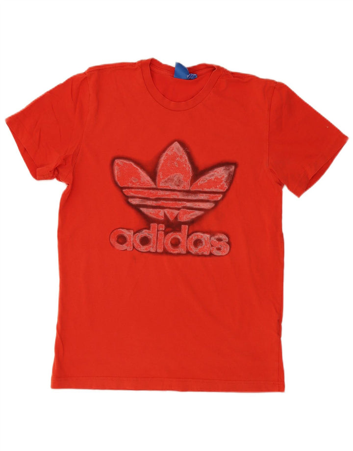 Adidas Herren Grafik-T-Shirt aus mittelroter Baumwolle