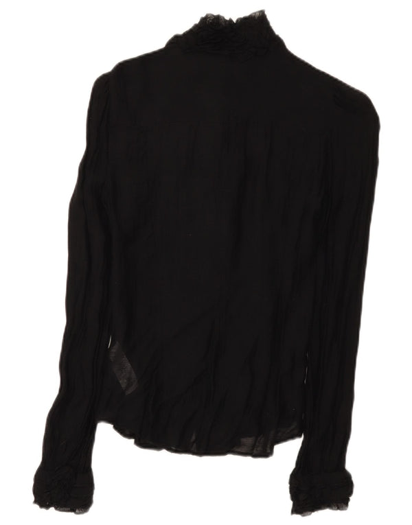 French Connection Damen Hemdbluse UK 6 XS Schwarz Modal