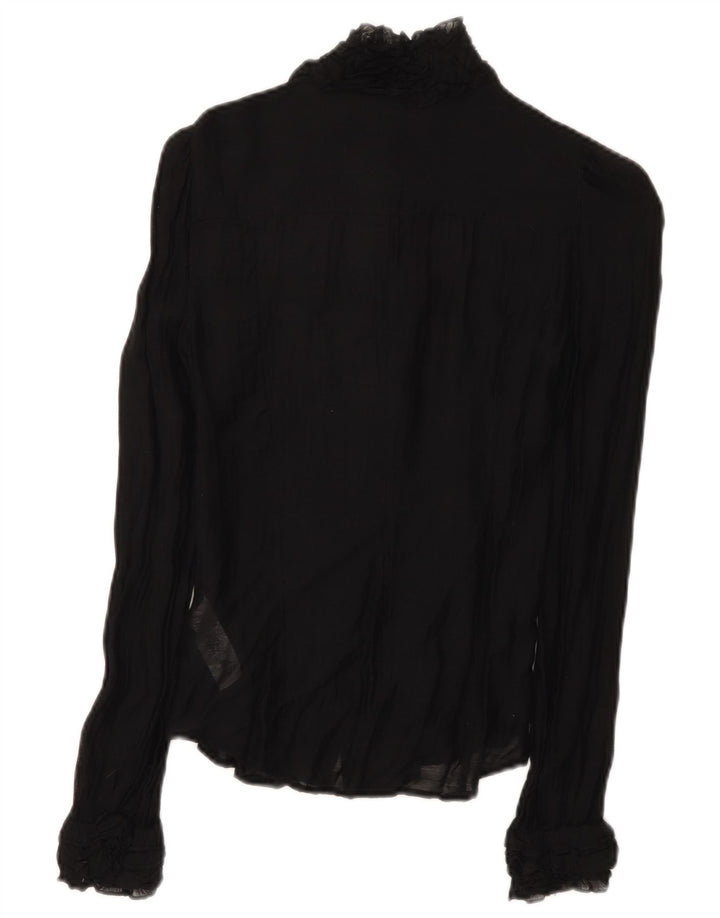 French Connection Damen Hemdbluse UK 6 XS Schwarz Modal
