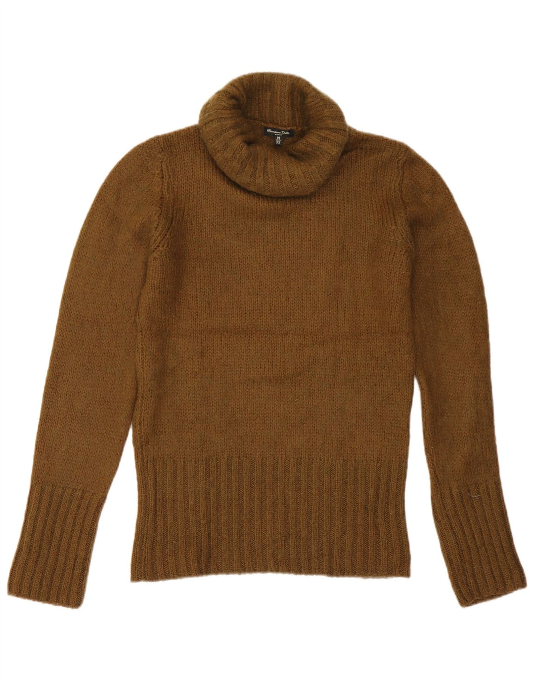 Massimo Dutti Rollkragenpullover für Damen, UK 12, Medium Khaki, Acryl