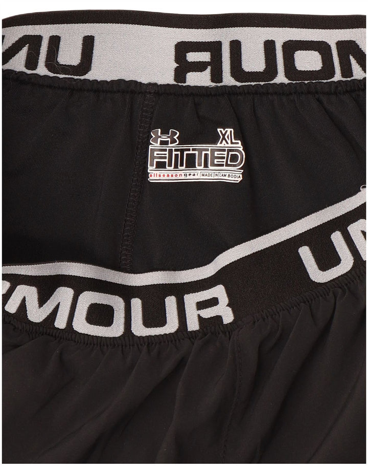 UNDER ARMOUR Sportshorts mit taillierter Grafik für Mädchen, 13–14 Jahre, XL, Schwarz