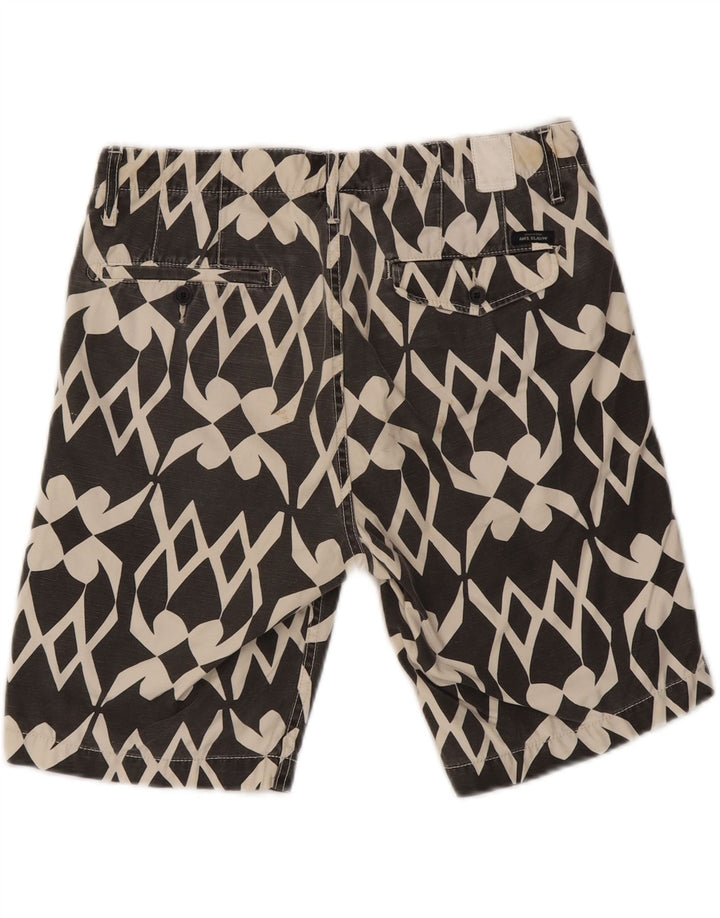 Scotch & Soda Herren Chinoshorts W30 mittelgraue geometrische Baumwolle