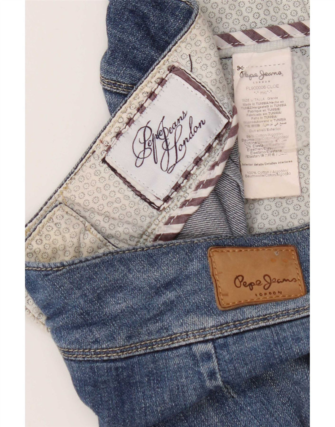 PEPE Jeans Damen-Jeans-Minirock, Größe L, W32, Blau, Baumwolle