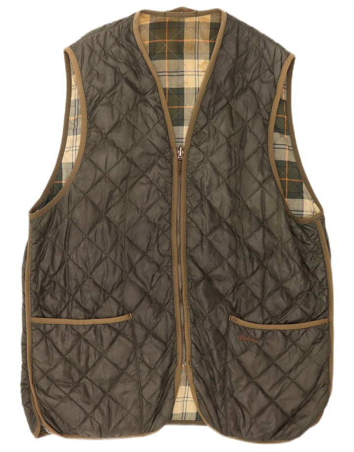 Barbour Herren Steppweste UK 44 Large Khaki
