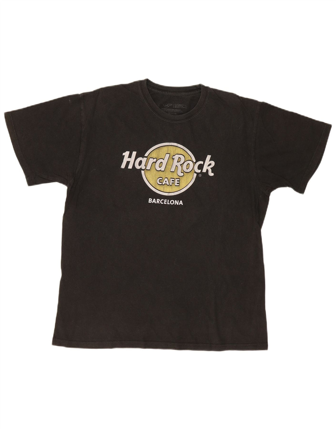 HARD ROCK CAFE Herren Barcelona Grafik-T-Shirt aus mittelschwarzer Baumwolle