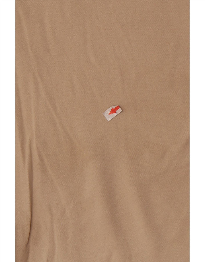 Puma Herren Grafik-T-Shirt-Oberteil aus mittelbeigefarbener Colourblock-Baumwolle