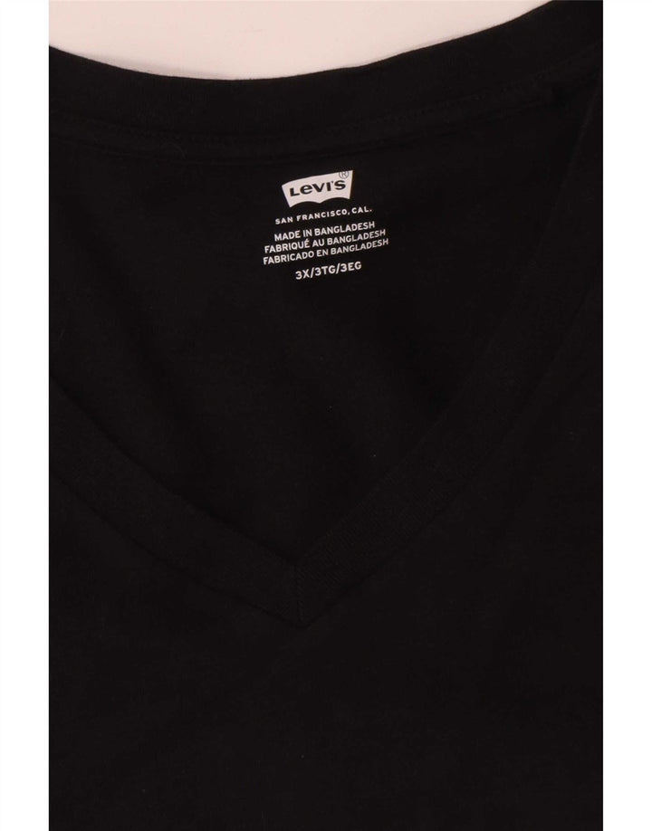 Levi's Damen-T-Shirt in Übergröße, Größe UK 22 3XL, schwarze Baumwolle