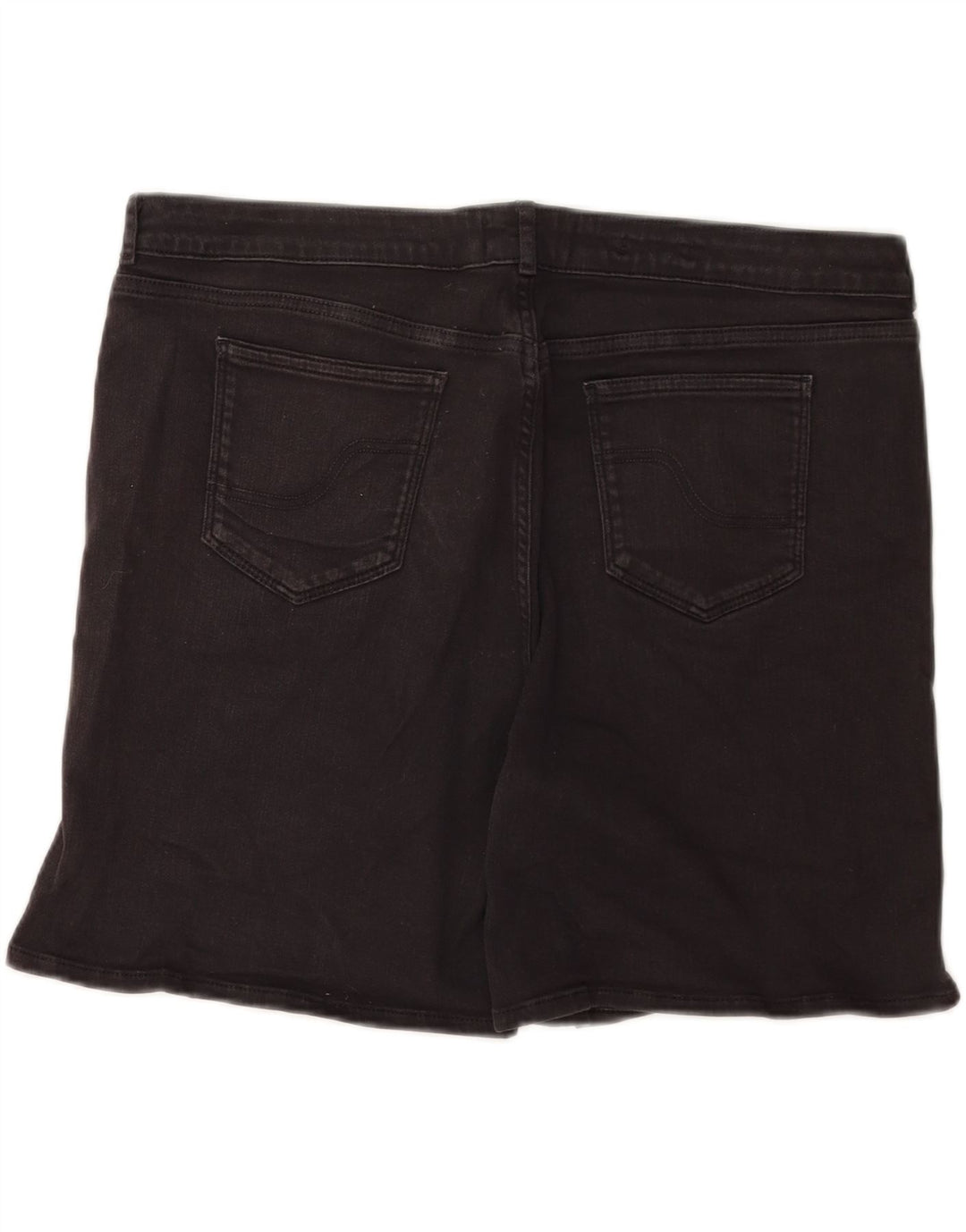 Fat Face Damen Jeansshorts UK 16 Large W38 Schwarze Baumwolle