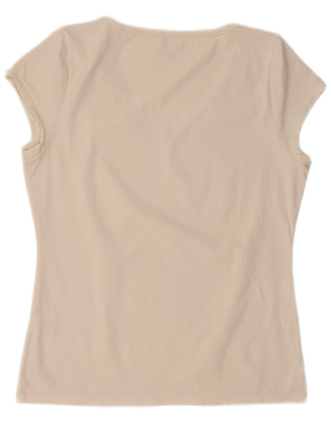 FILA Damen T-Shirt Top UK 16 Large Off White Nylon