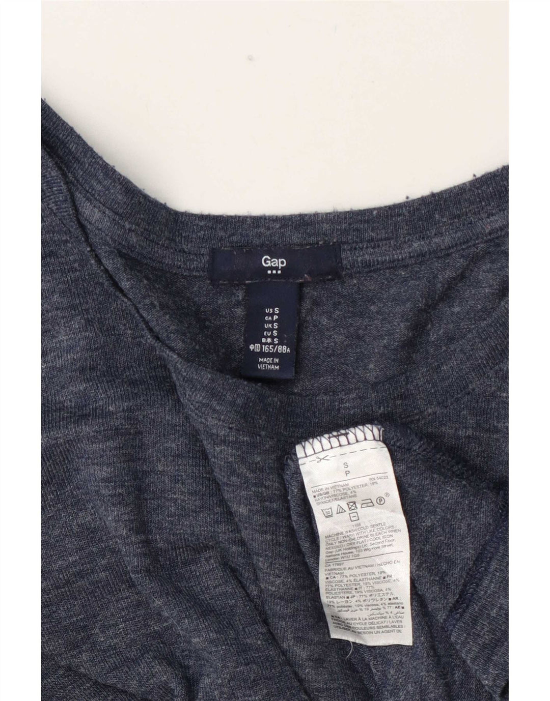 Gap Damen-Oberteil in Übergröße, langärmlig, UK 10, Größe S, Marineblau, Polyester