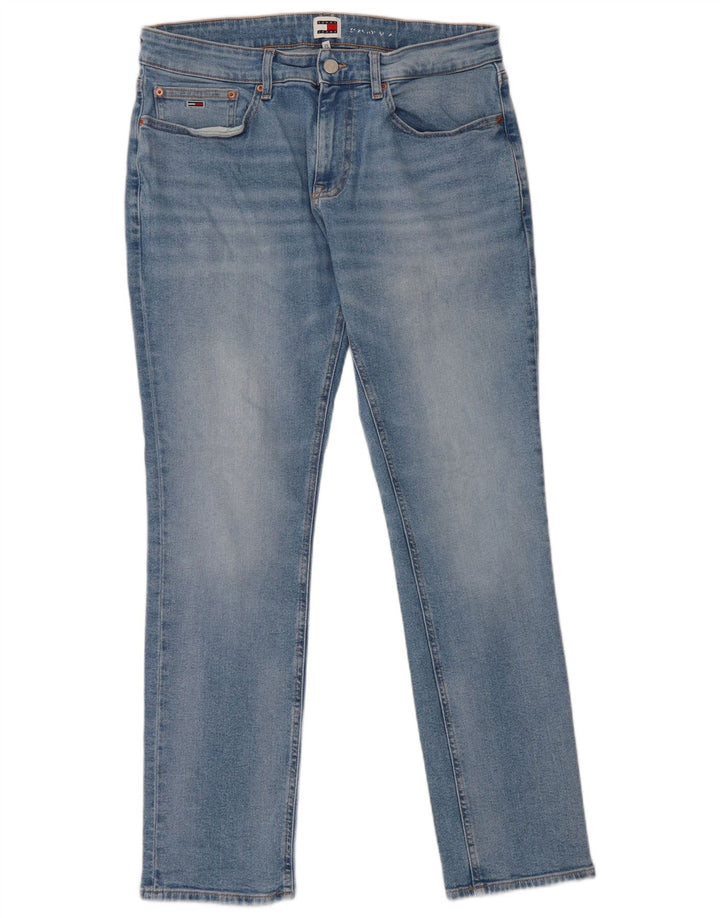 Tommy Hilfiger Herren Slim Jeans W33 L32 Blaue Baumwolle