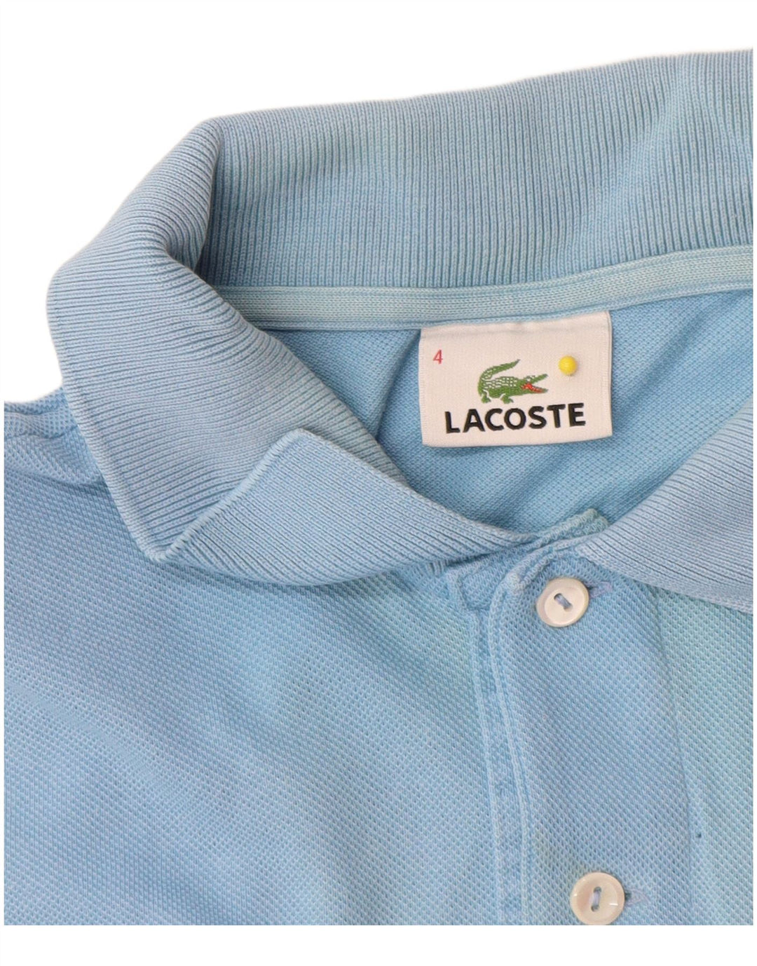 Lacoste Herren Polohemd Größe 4 Mittelblau Baumwolle