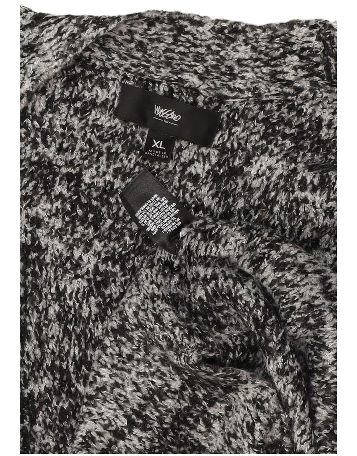 Mossimo Damen Longline-Cardigan-Pullover UK 18 XL Grau geflecktes Acryl