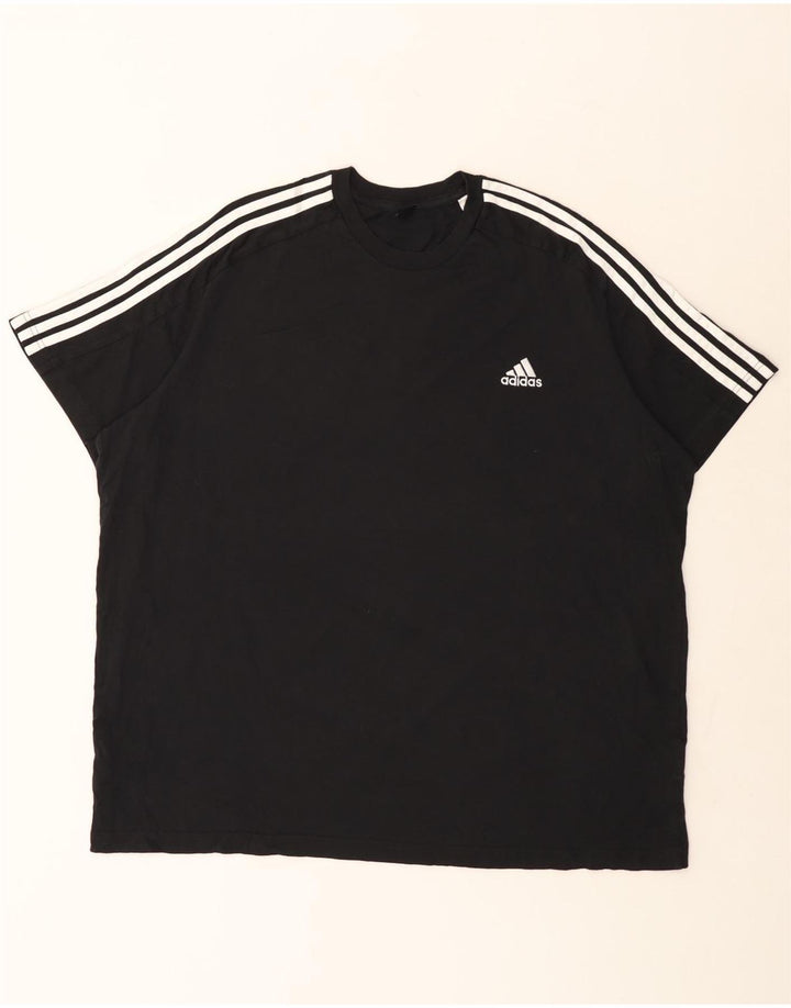 Adidas Herren T-Shirt Top 2XL Schwarz Baumwolle