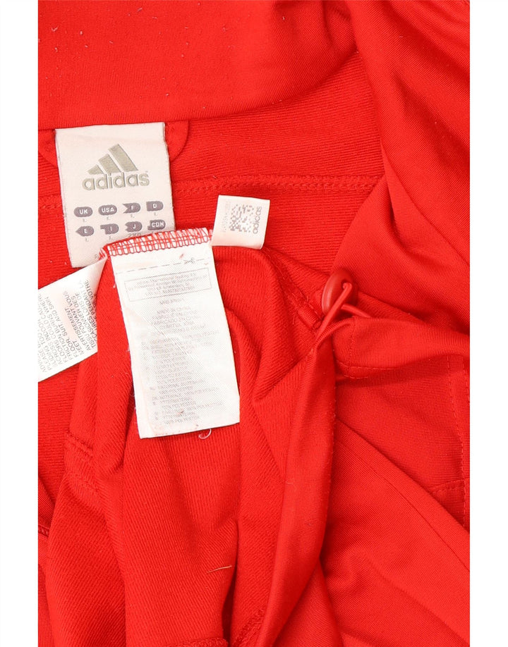 Adidas Herren-Trainingsanzug-Top-Jacke, großes rotes Farbblock-Polyester