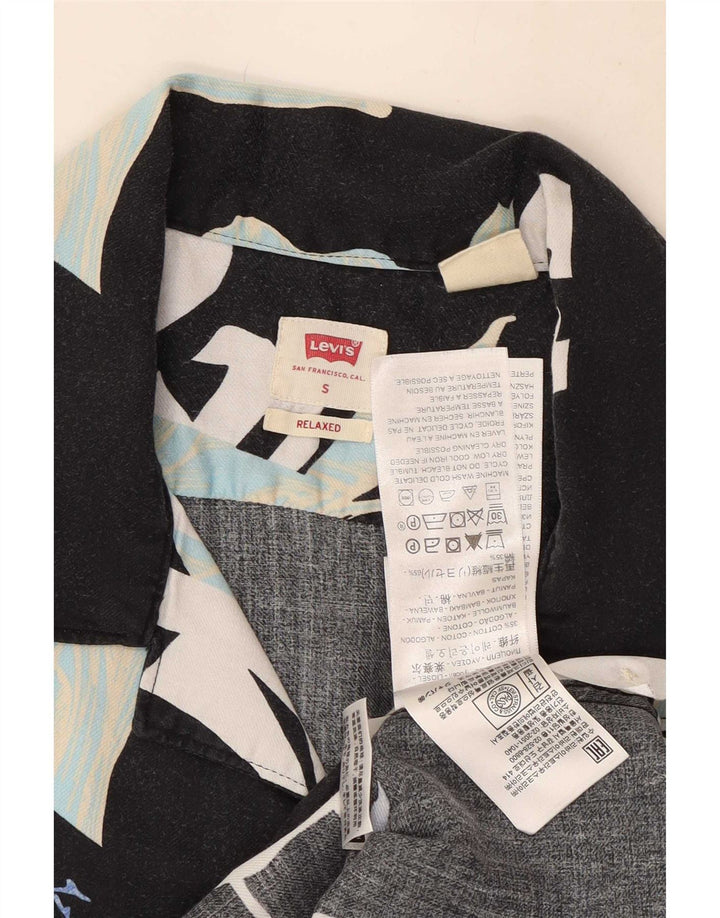 Levi's Herren Relaxed Kurzarmhemd Small Black Floral Lycra