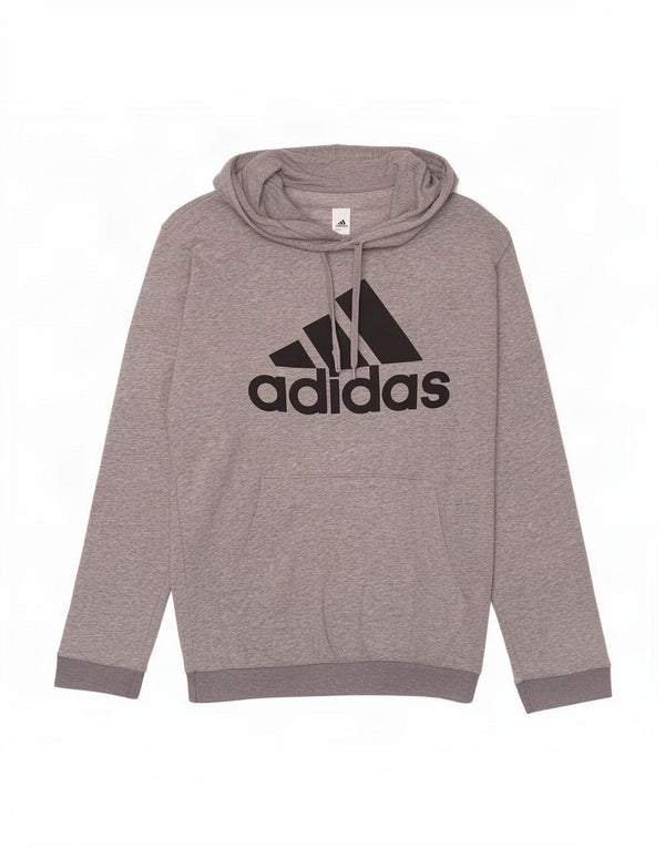 Adidas Herren Graphic Hoodie Pullover Mittelgrau gefleckte Baumwolle