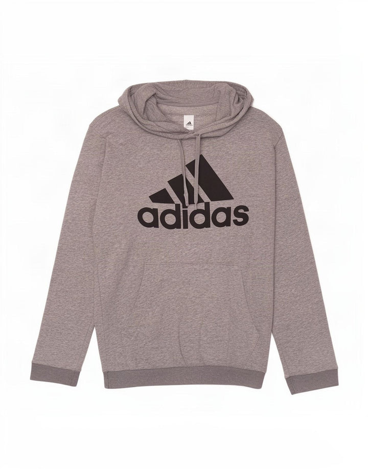 Adidas Herren Graphic Hoodie Pullover Mittelgrau gefleckte Baumwolle