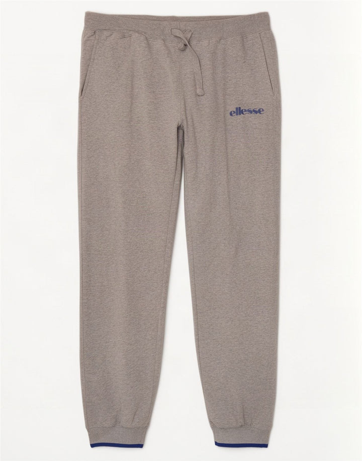 Ellesse Herren-Trainingshose, Jogginghose, große graue Baumwolle