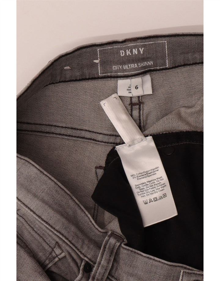 DKNY Womens Skinny Jeans US 6 Medium W28 L30 Grey Cotton Vintage Dkny and Second-Hand Dkny from Messina Hembry 