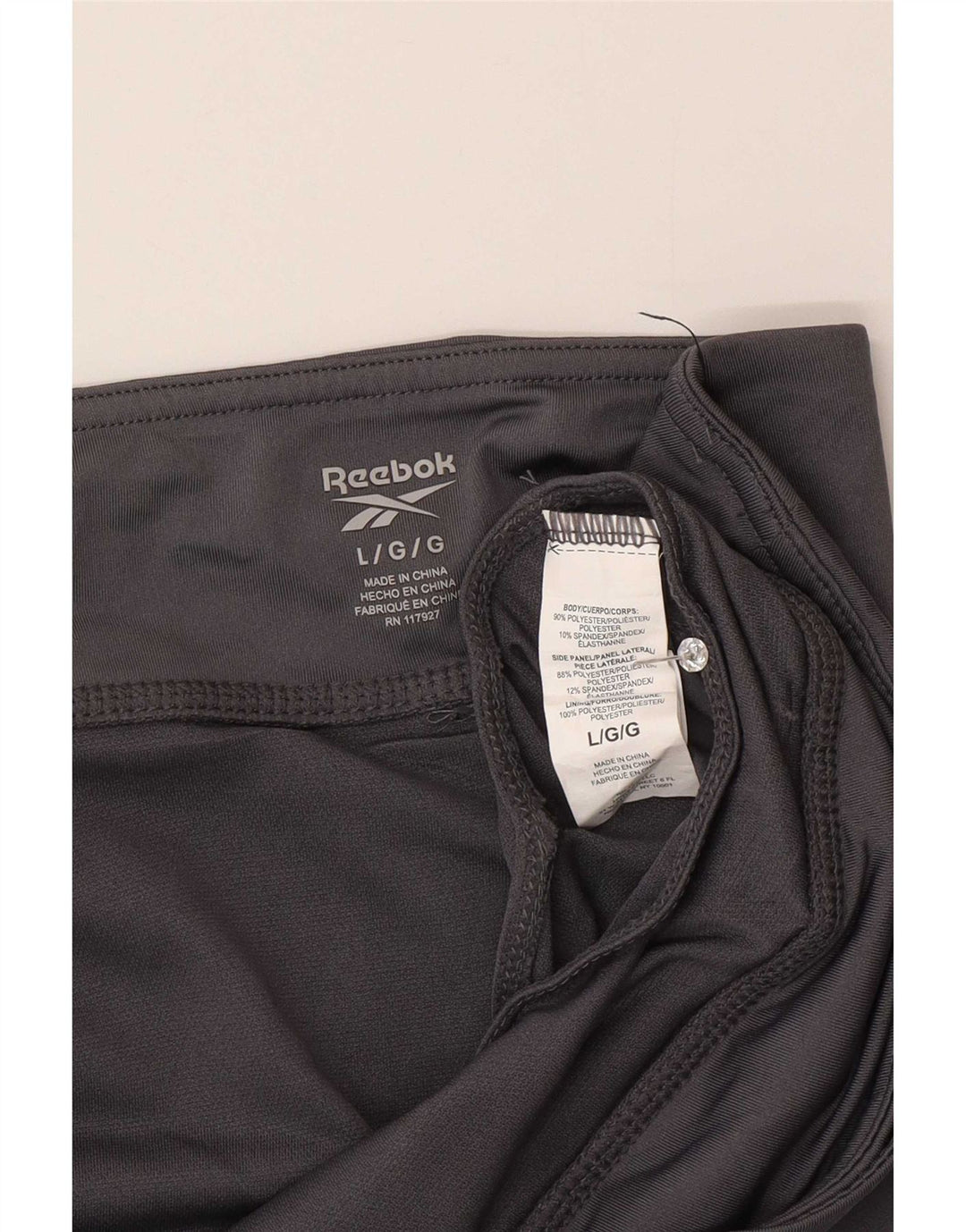 Reebok Damen Sportshorts UK 16 Large Grau Polyester