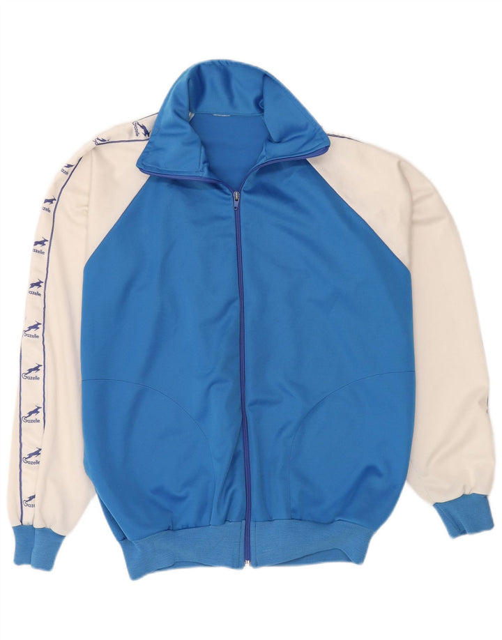 GAZELLE Herren-Trainingsanzugoberteil mit Grafik, mittelblau, Farbblock