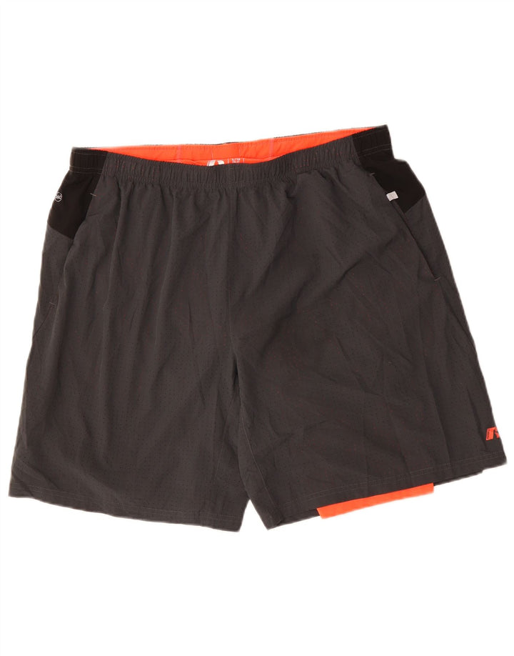 RUSSELL ATHLETIC Herren-Sportshorts, groß, Grau, Farbblock