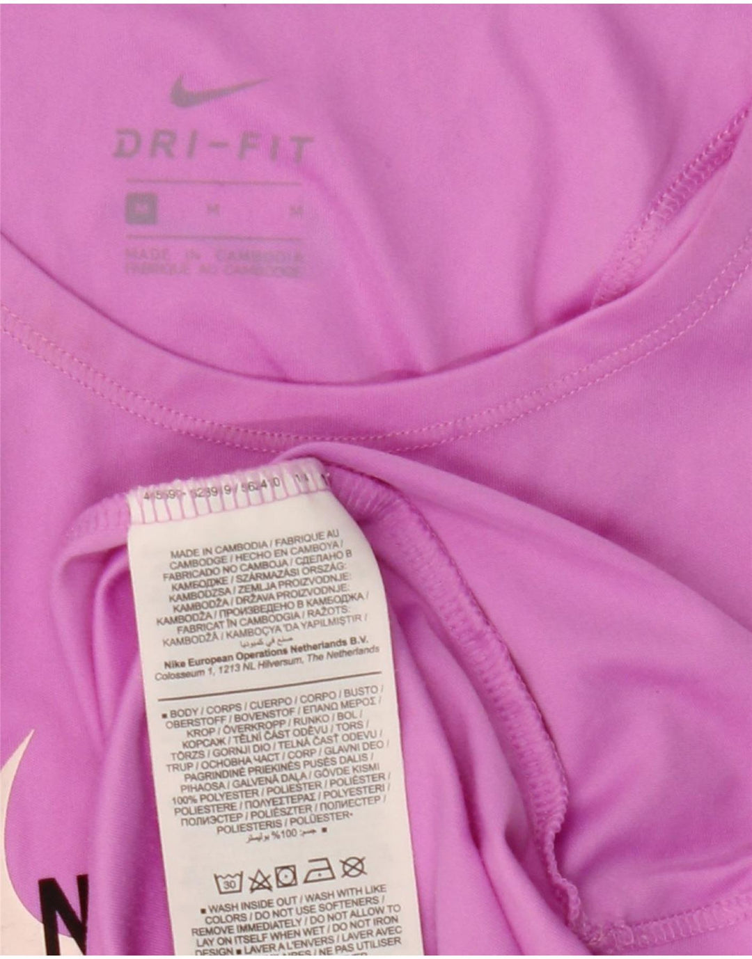 Nike Damen-Laufoberteil mit Grafik, UK 14, mittelrosa, Polyester, Sport