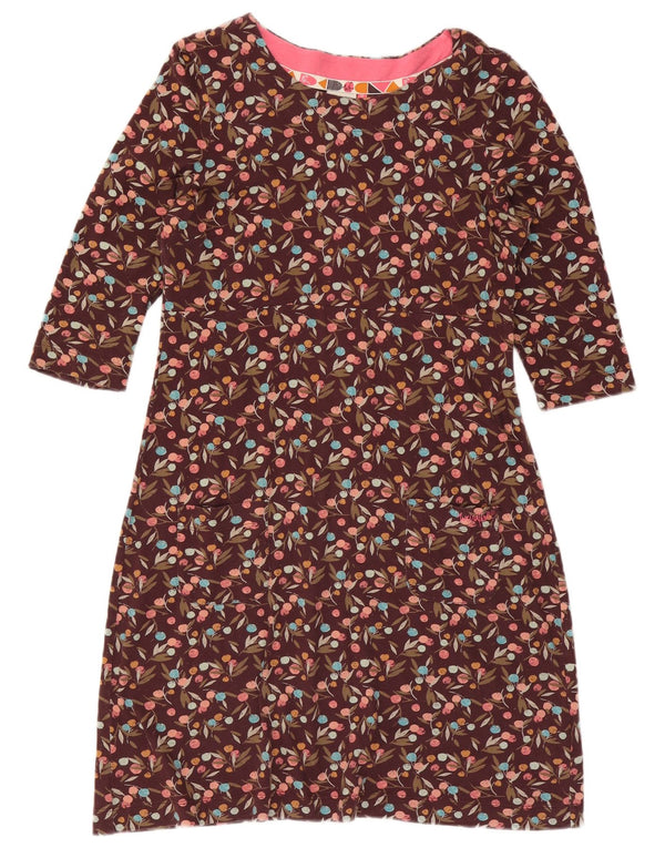 Weird Fish Langarm-Etuikleid für Damen, UK 12, Mittelviolett mit Blumenmuster