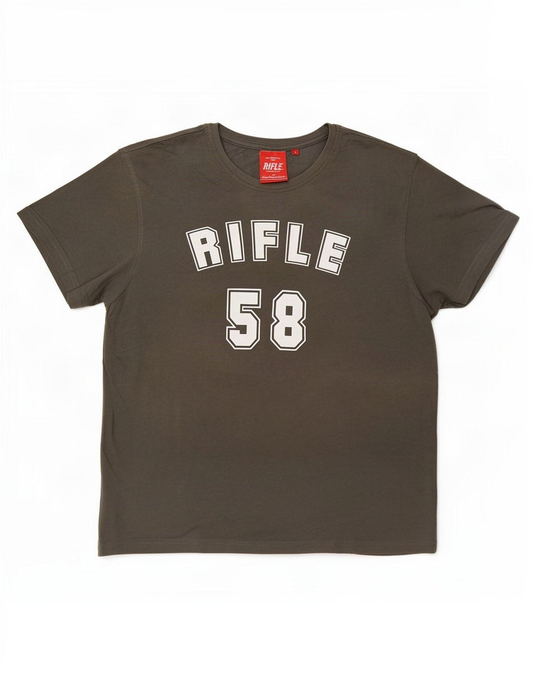 Rifle Herren-T-Shirt mit Grafik, Größe L, Grau
