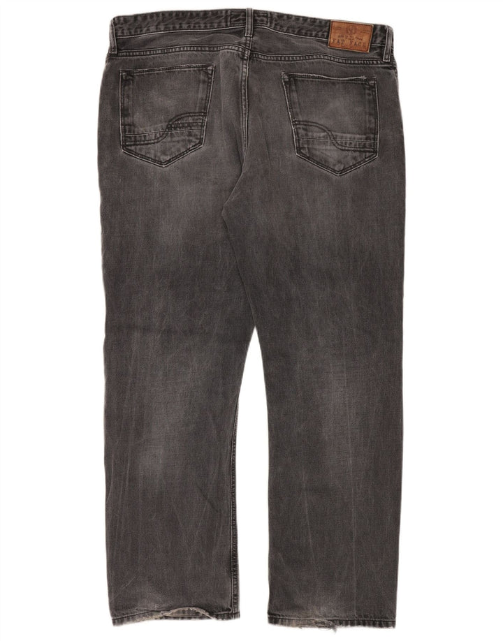 Fat Face Herren Straight Jeans W38 L30 Graue Baumwolle