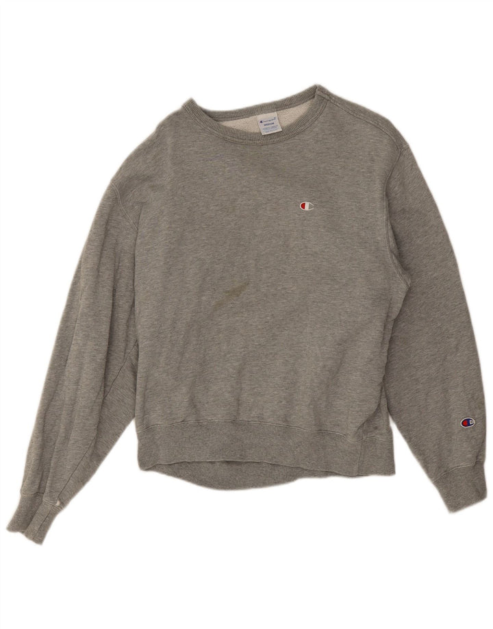 Champion Damen Sweatshirt Pullover UK 14 Mittelgrau meliert