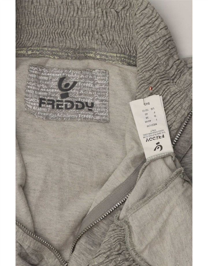Freddy Herren-Trainingsanzug, Oberjacke, Mittelgrau gesprenkelte Baumwolle