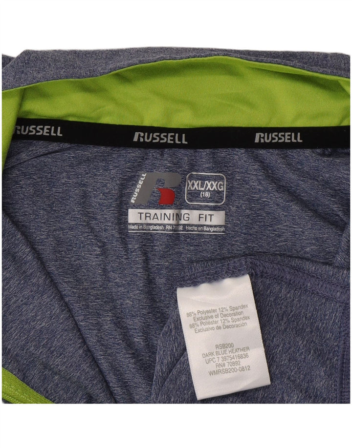Russell Athletic Jungen-Pullover-Trainingsanzug-Oberteil, 15–16 Jahre, 2XL, blau meliert
