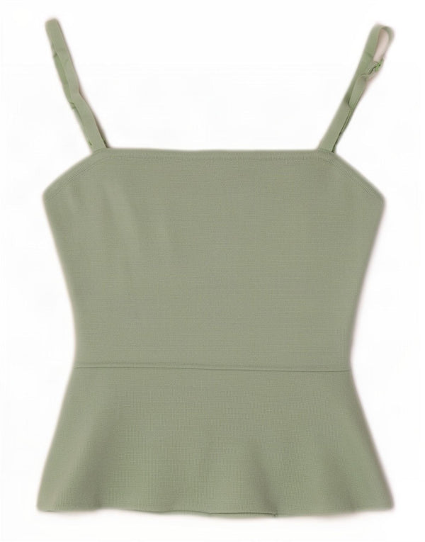 Zara Damen Crop Cami Top UK 4 XS Grün