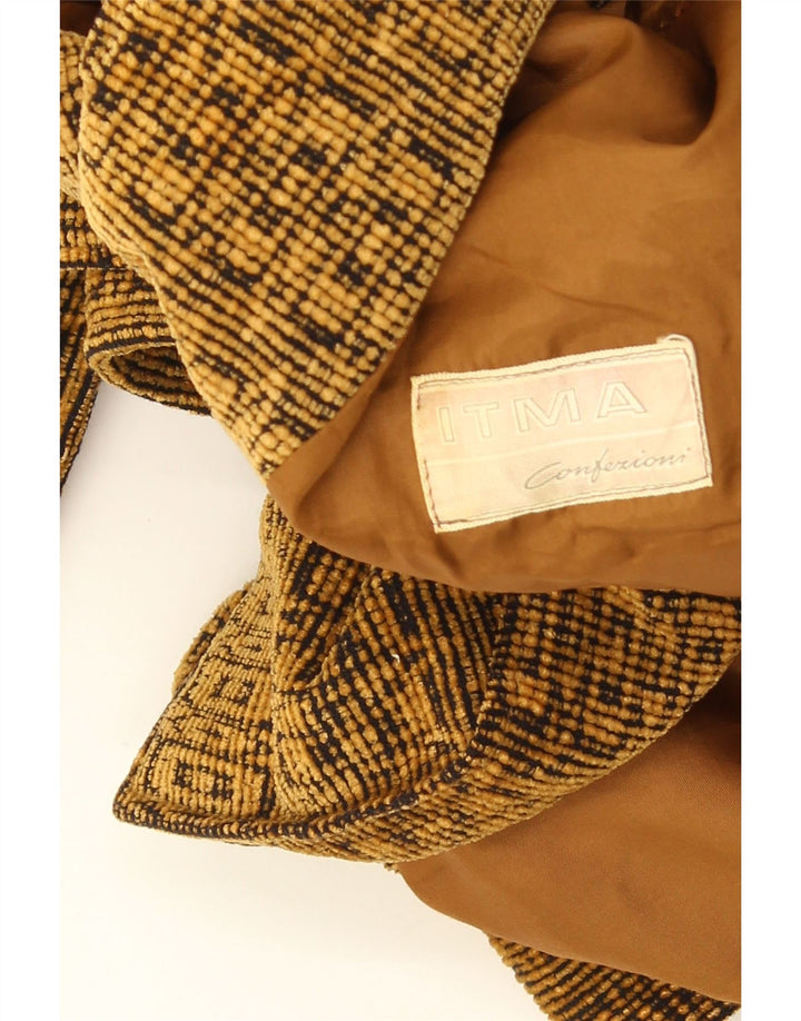 Vintage Herren Militärjacke UK 38 Medium Beige Geometrisch