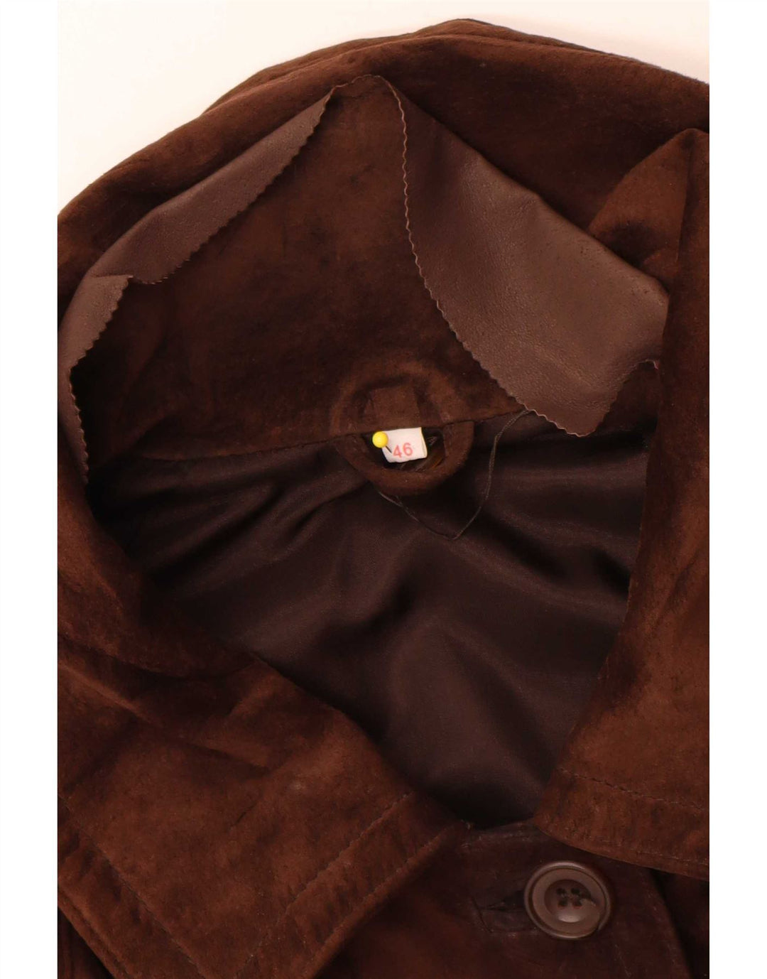 Conbipel Damen Wildlederjacke IT 46 Großes braunes Leder