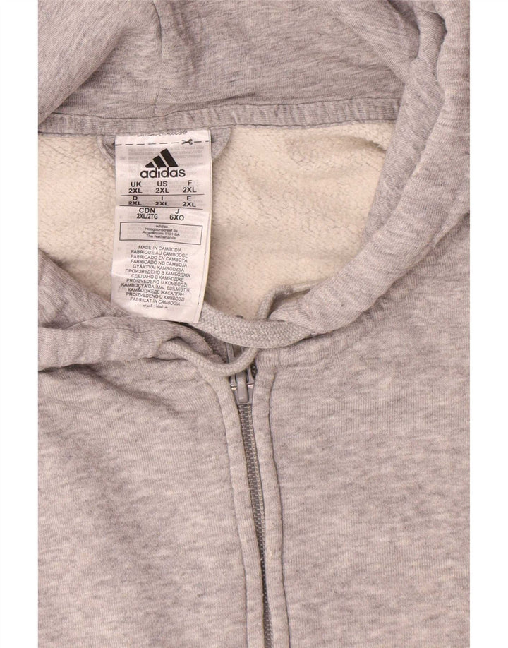 Adidas Herren Zip Hoodie Pullover 2XL Grau