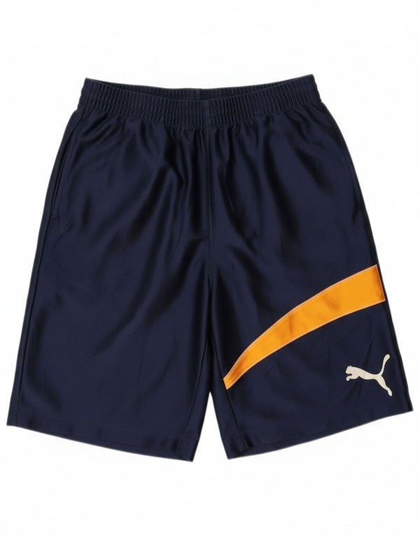 Puma Graphic Sportshorts für Jungen, 9–10 Jahre, mittelgroß, Marineblau, Farbblock