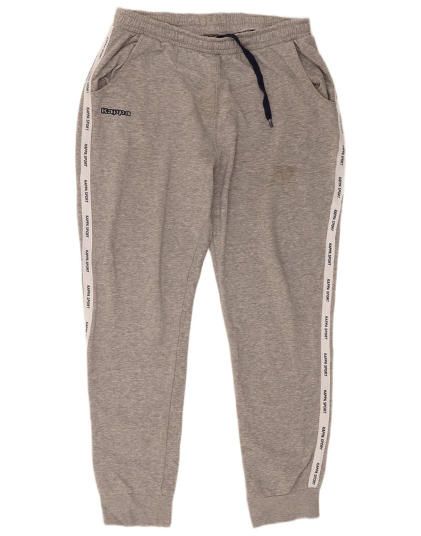 Kappa Herren-Trainingshose mit Grafik, Jogginghose, XL, Grau, Farbblock